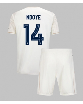 Nottingham Forest Dan Ndoye #14 Maglia Gara Trasferta Repliche 2025-26 Bambino Maniche Corte